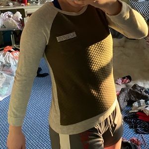 green and gray sweater!